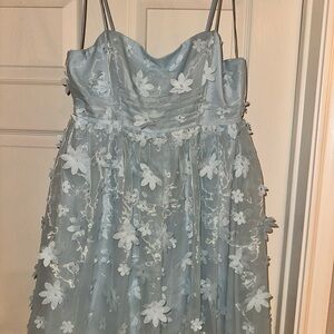 Windsor Light Blue Dress with Delicate Straps